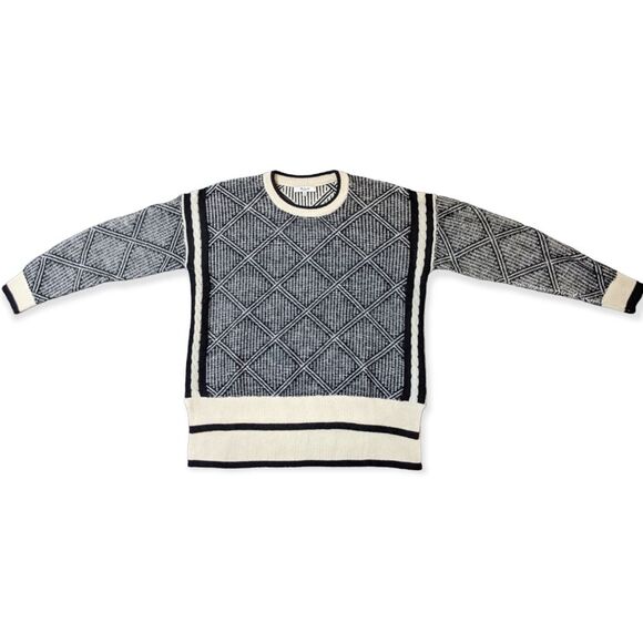 Madewell Merino Wool Diamond Flip Sweater - Picture 2 of 6